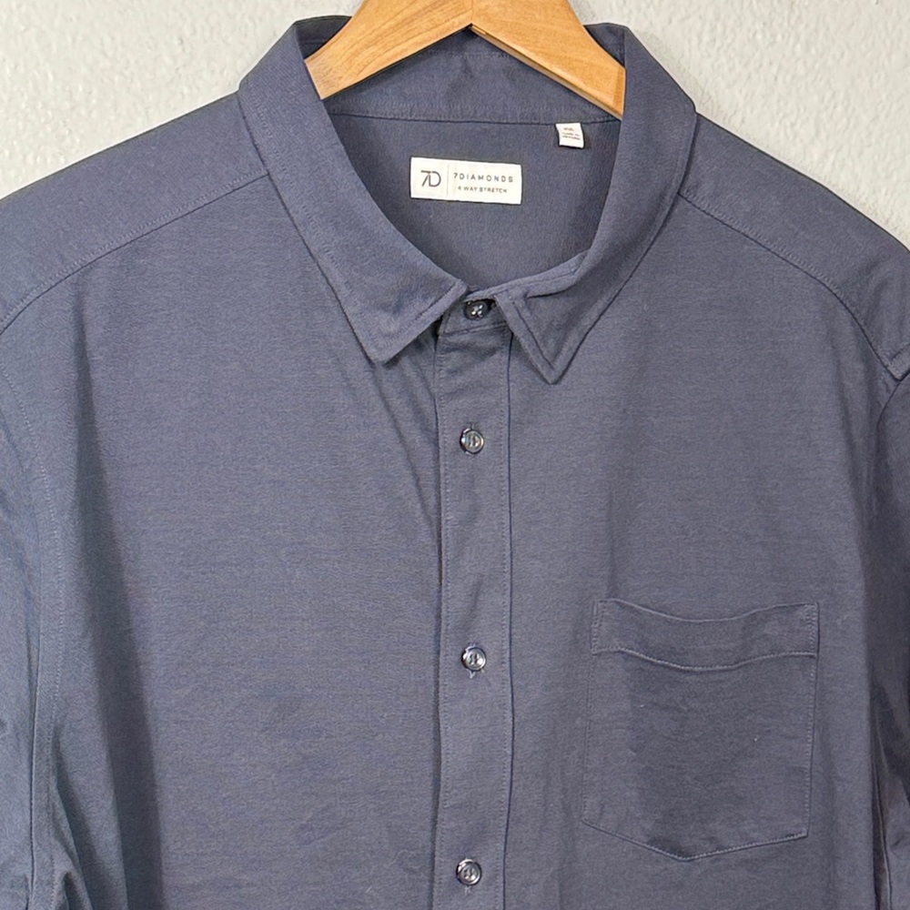 7 Diamonds Men's Stretch Oxford Button Down Shirt
